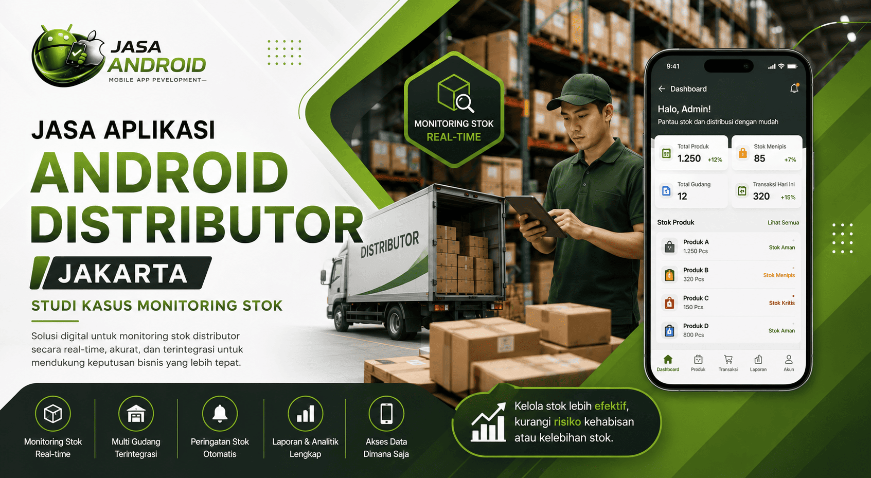 Aplikasi Android Distributor Jakarta Studi Kasus Monitoring Stok: Solusi Digital untuk Kontrol Persediaan dan Distribusi yang Lebih Efisien